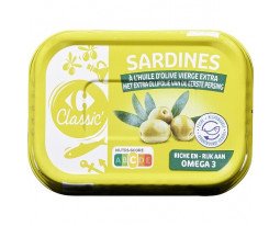 Sardines à l'Huile d'Olive Vierge Extra Carrefour