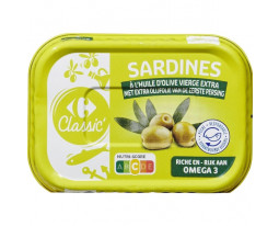 Sardines à l'Huile d'Olive Vierge Extra Carrefour