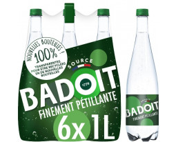 Eau Minérale Naturelle Gazeuse Badoit Verte