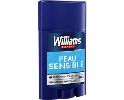 Déodorant Homme Peaux Sensibles Aloe Vera 0% 48H Williams