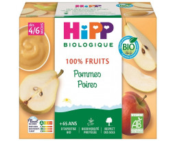 Compote 100% Fruits Pommes Poires Dès 6 Mois Bio Hipp