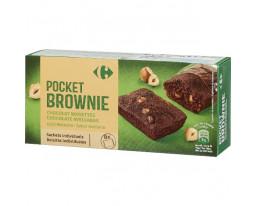Brownies au Chocolat et Pépites de Noisette Pocket Carrefour