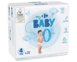 Couches Taille 4 Maxi 7-18kgs 0% Parfum & Lotion Eco Carrefour Baby