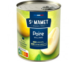 Poires Williams Demi Fruits au Sirop Saint Mamet