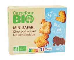 Biscuits Chocolat au Lait Mini Safari Pocket Bio Carrefour