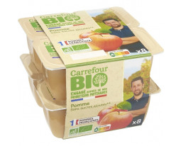 Compote de Pomme Sans Sucres Ajoutés Bio Carrefour
