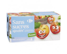 Compote Panachage Pomme, Framboise, Myrtille, Fraise Sans Sucres Ajoutés Bio Carrefour