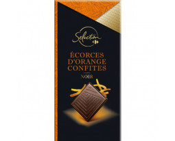 Chocolat Noir Ecorces d'Orange Confites Carrefour
