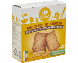 Biscottes au Blé Complet Carrefour