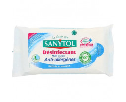 Lingettes Désinfectantes Anti-Allergènes Sanytol 