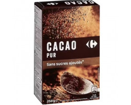 Chocolat en Poudre 100% Pur Cacao Sans Sucres Carrefour