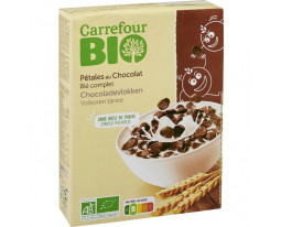 Pétales de Céréales Blé Complet au Chocolat Bio Carrefour