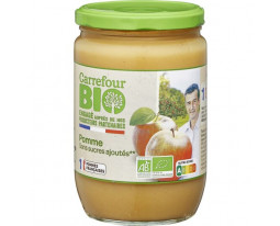 Compote de Pomme Sans Sucres Ajoutés Bio Carrefour