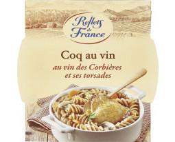 Coq au Vin et Pâtes Torsades Reflets de France