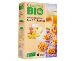 Muesli Croustillant aux 6 Fruits Secs Bio Carrefour