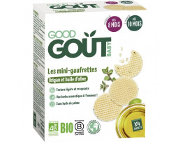 Mini Gaufrettes Origan & Huile d'Olive Pocket Bio Dès 10 Mois Good Gout 