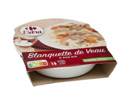 Blanquette de Veau et Riz Carrefour