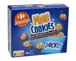 Mini Cookies aux Pépites de Chocolat Pocket Carrefour