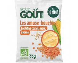 Amuse-Bouches Lentilles Corail Maïs Avoine Bio Dès 10 Mois Good Gout 