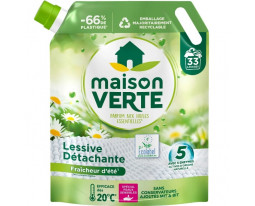 Lessive Hypoallergénique Fraîcheur d'Eté Peaux Sensibles Eco Maison Verte