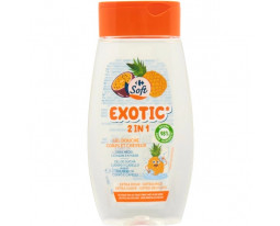Gel Bain Douche Corps & Cheveux Enfants Extra Doux Parfum Exotique Carrefour